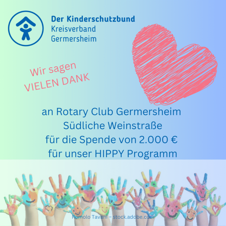 Spende von Rotary Club Germersheim-Südliche Weinstraße