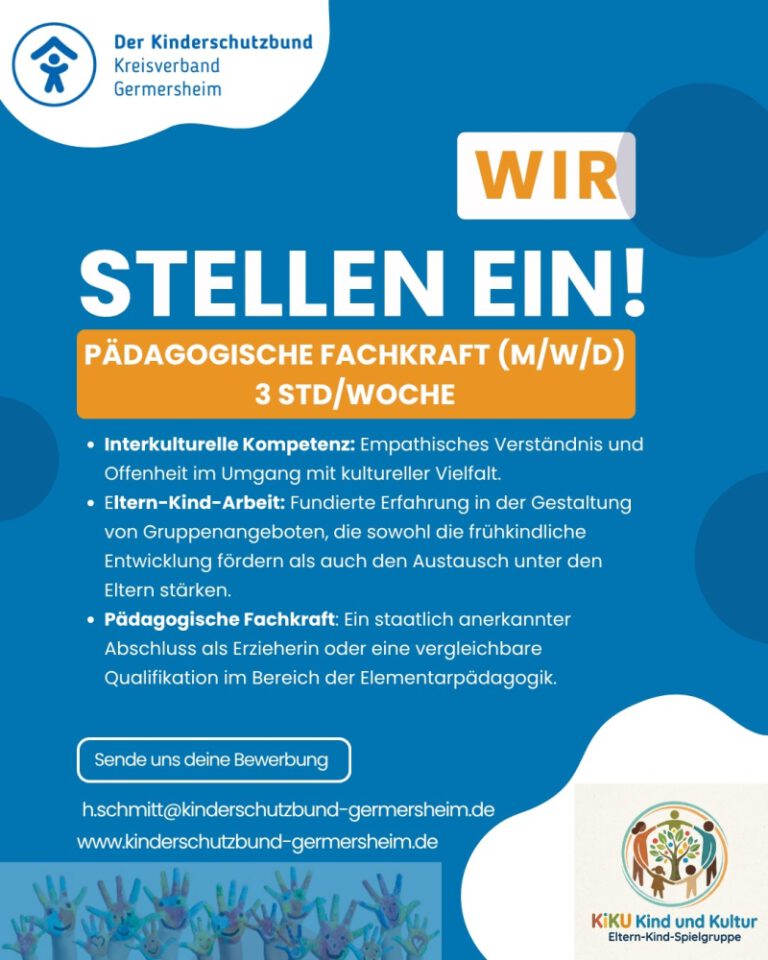 Pädagogische Fachkraft gesucht